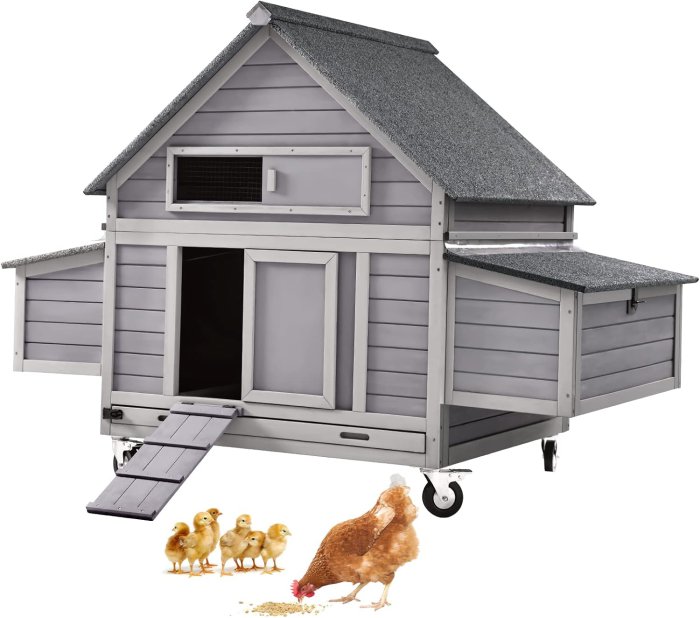 Chicken Coop with Large Nesting Box