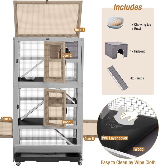 Critter Cage with Feeder (5 Levels) (image 2)