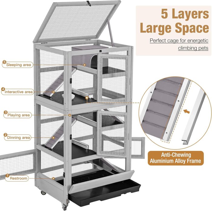 Critter Cage with Feeder (5 Levels) (image 4)