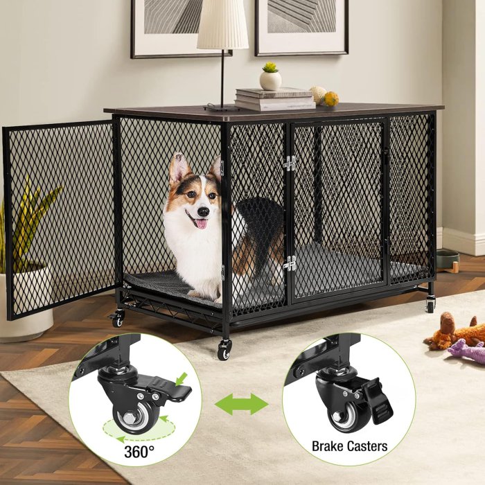 Dog Crate End Table with Cushion (38.6") (image 2)