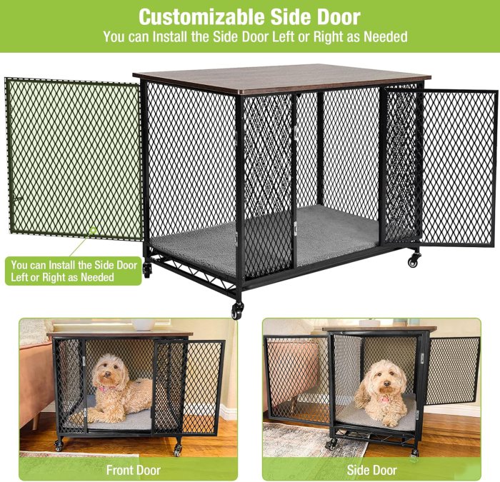 Dog Crate End Table with Cushion (38.6") (image 3)
