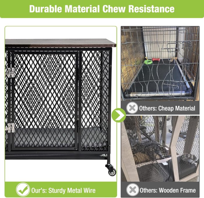 Dog Crate End Table with Cushion (38.6") (image 4)
