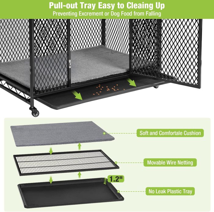 Dog Crate End Table with Cushion (38.6") (image 5)