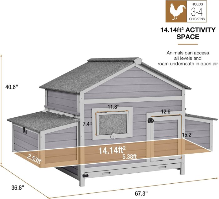 Gutinneen Poultry Cage with Nesting Boxes (image 5)