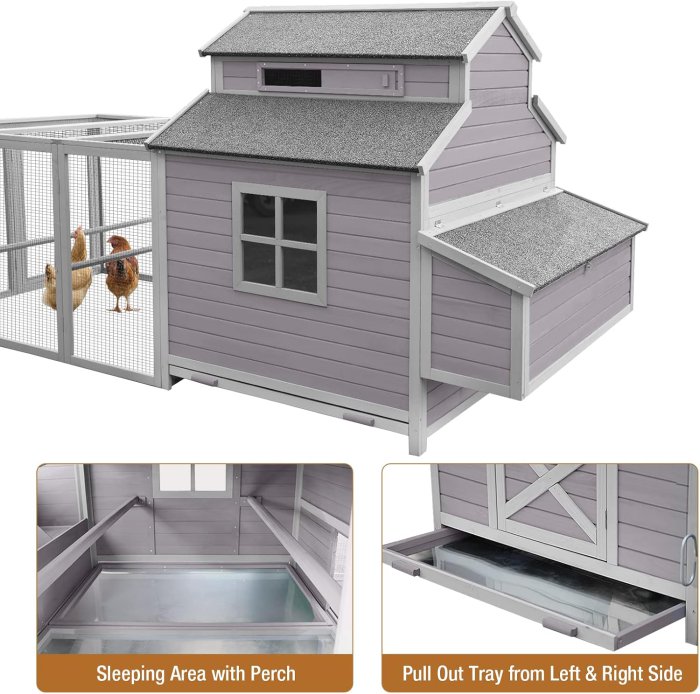 Large Chicken Coop with Run and Nesting Boxes (image 3)